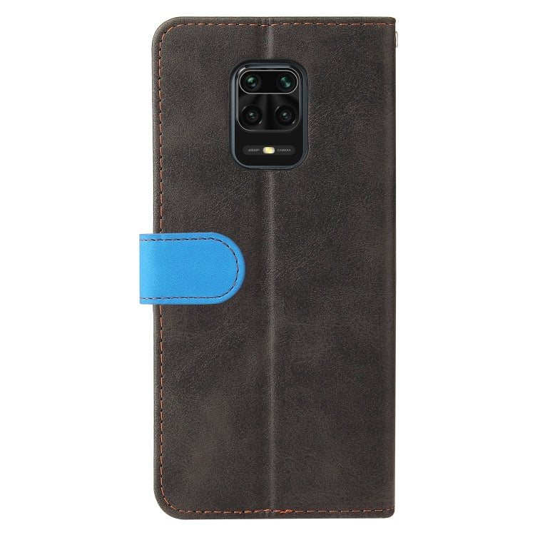 For Xiaomi Redmi Note 9S/Note 9 Pro/Note 9 Pro Max Business Stitching-Color Horizontal Flip PU Leather Case with Holder & Card Slots & Photo Frame