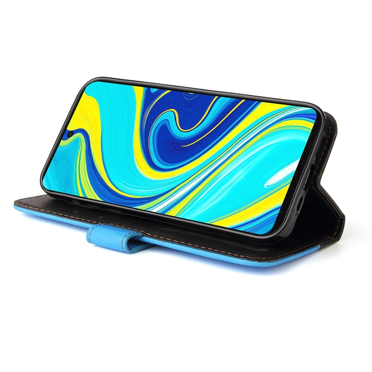For Xiaomi Redmi Note 9S/Note 9 Pro/Note 9 Pro Max Business Stitching-Color Horizontal Flip PU Leather Case with Holder & Card Slots & Photo Frame