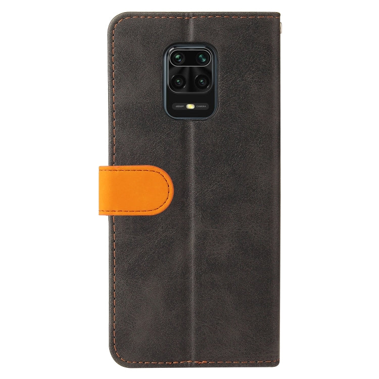 For Xiaomi Redmi Note 9S/Note 9 Pro/Note 9 Pro Max Business Stitching-Color Horizontal Flip PU Leather Case with Holder & Card Slots & Photo Frame