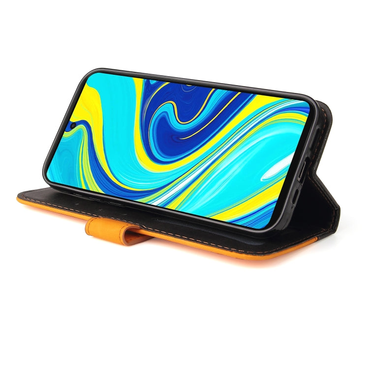 For Xiaomi Redmi Note 9S/Note 9 Pro/Note 9 Pro Max Business Stitching-Color Horizontal Flip PU Leather Case with Holder & Card Slots & Photo Frame