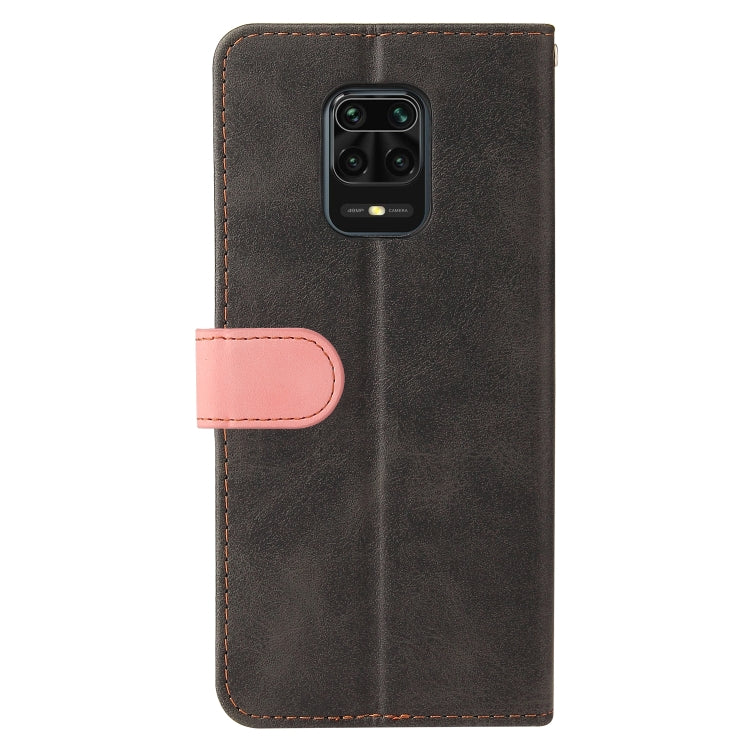 For Xiaomi Redmi Note 9S/Note 9 Pro/Note 9 Pro Max Business Stitching-Color Horizontal Flip PU Leather Case with Holder & Card Slots & Photo Frame