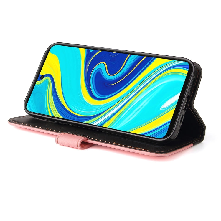 For Xiaomi Redmi Note 9S/Note 9 Pro/Note 9 Pro Max Business Stitching-Color Horizontal Flip PU Leather Case with Holder & Card Slots & Photo Frame