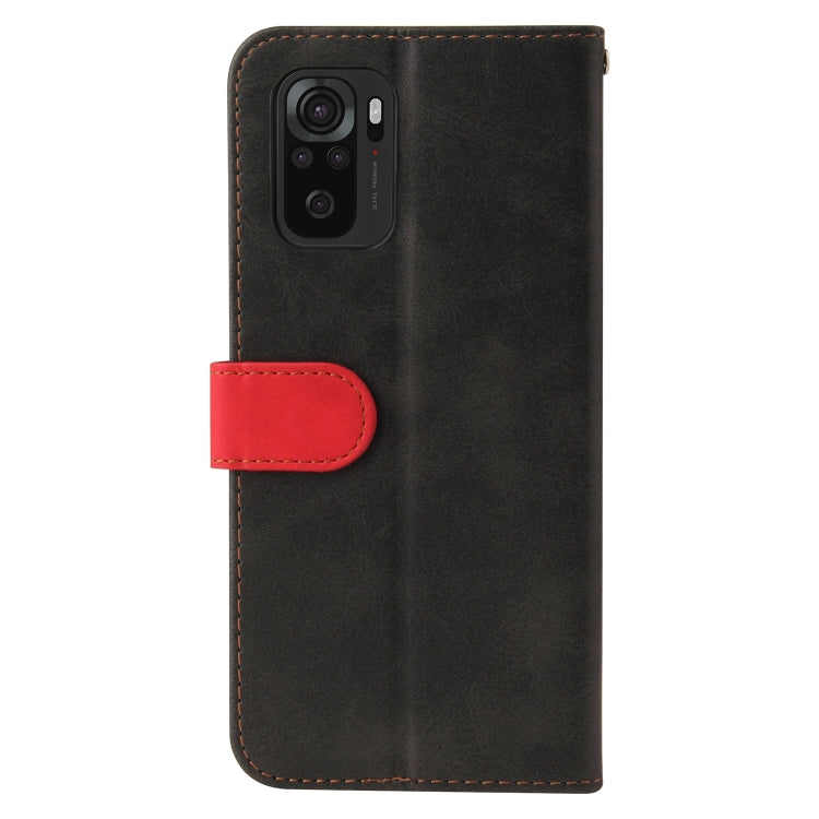 For Xiaomi Redmi Note 10 4G Business Stitching-Color Horizontal Flip PU Leather Case with Holder & Card Slots & Photo Frame