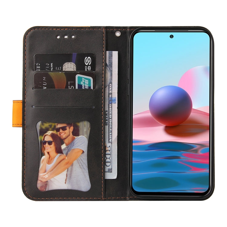 For Xiaomi Redmi Note 10 4G Business Stitching-Color Horizontal Flip PU Leather Case with Holder & Card Slots & Photo Frame