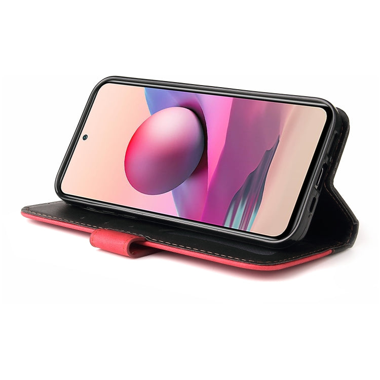 For Xiaomi Redmi Note 10 5G / Poco M3 Pro Business Stitching-Color Horizontal Flip PU Leather Case with Holder & Card Slots & Photo Frame