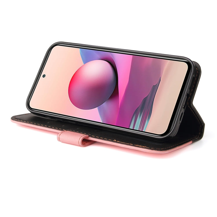 For Xiaomi Redmi Note 10 5G / Poco M3 Pro Business Stitching-Color Horizontal Flip PU Leather Case with Holder & Card Slots & Photo Frame