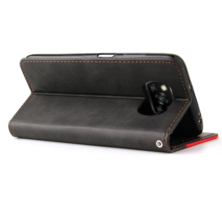 For Xiaomi Poco X3 / X3 Pro / X3 NFC Business Stitching-Color Horizontal Flip PU Leather Case with Holder & Card Slots & Photo Frame