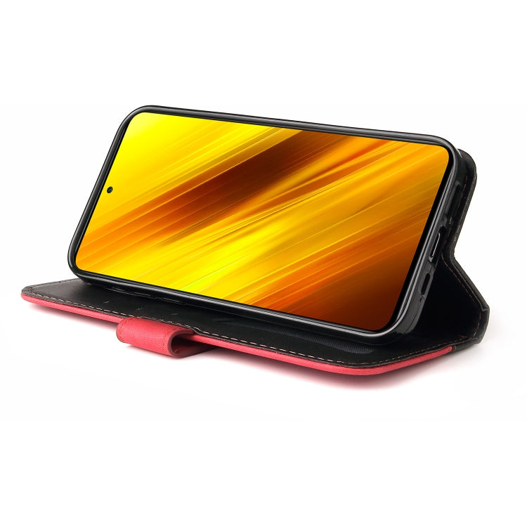 For Xiaomi Poco X3 / X3 Pro / X3 NFC Business Stitching-Color Horizontal Flip PU Leather Case with Holder & Card Slots & Photo Frame