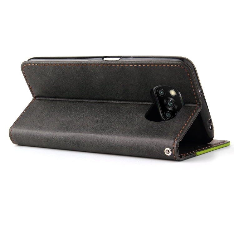 For Xiaomi Poco X3 / X3 Pro / X3 NFC Business Stitching-Color Horizontal Flip PU Leather Case with Holder & Card Slots & Photo Frame