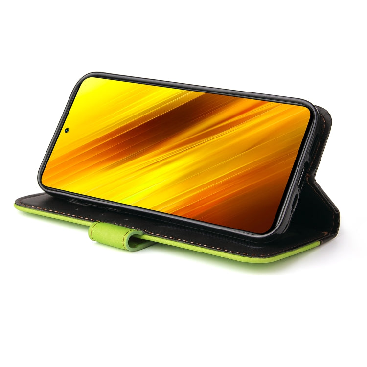 For Xiaomi Poco X3 / X3 Pro / X3 NFC Business Stitching-Color Horizontal Flip PU Leather Case with Holder & Card Slots & Photo Frame