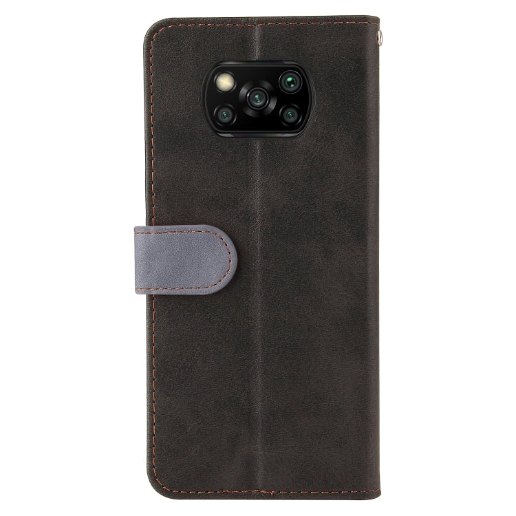 For Xiaomi Poco X3 / X3 Pro / X3 NFC Business Stitching-Color Horizontal Flip PU Leather Case with Holder & Card Slots & Photo Frame