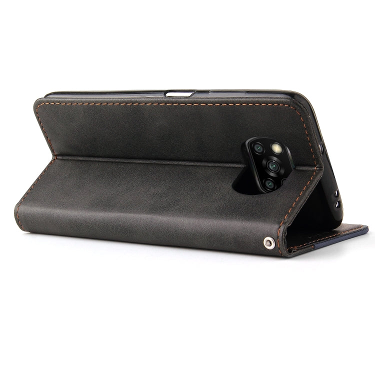 For Xiaomi Poco X3 / X3 Pro / X3 NFC Business Stitching-Color Horizontal Flip PU Leather Case with Holder & Card Slots & Photo Frame