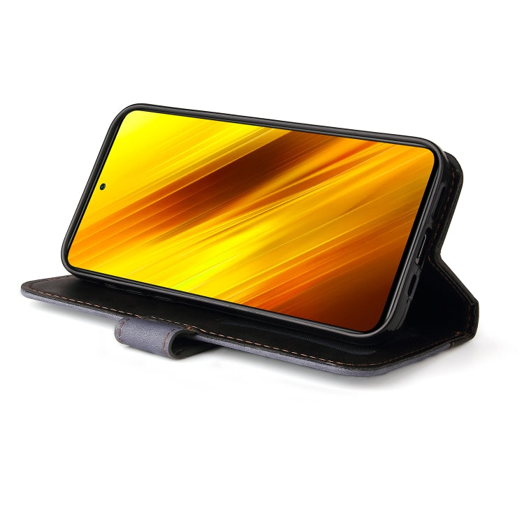 For Xiaomi Poco X3 / X3 Pro / X3 NFC Business Stitching-Color Horizontal Flip PU Leather Case with Holder & Card Slots & Photo Frame