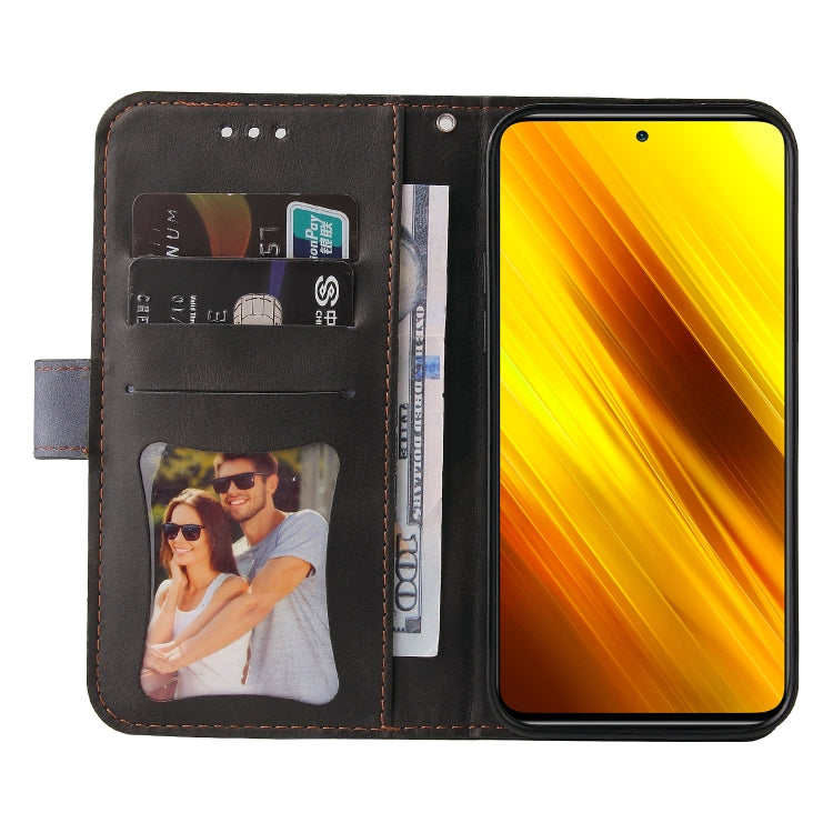 For Xiaomi Poco X3 / X3 Pro / X3 NFC Business Stitching-Color Horizontal Flip PU Leather Case with Holder & Card Slots & Photo Frame