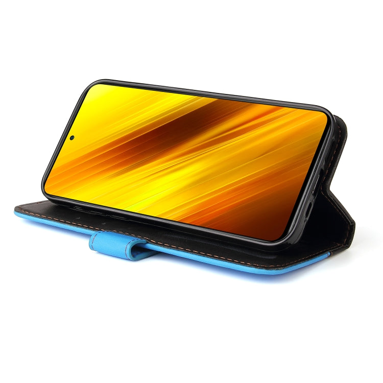 For Xiaomi Poco X3 / X3 Pro / X3 NFC Business Stitching-Color Horizontal Flip PU Leather Case with Holder & Card Slots & Photo Frame