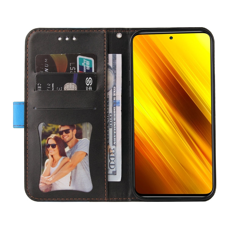 For Xiaomi Poco X3 / X3 Pro / X3 NFC Business Stitching-Color Horizontal Flip PU Leather Case with Holder & Card Slots & Photo Frame