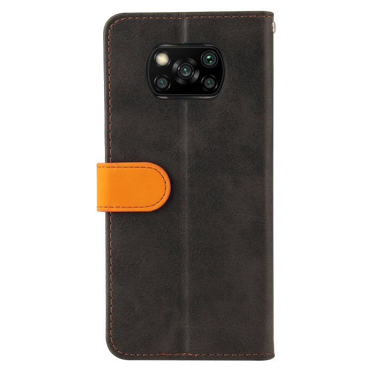 For Xiaomi Poco X3 / X3 Pro / X3 NFC Business Stitching-Color Horizontal Flip PU Leather Case with Holder & Card Slots & Photo Frame