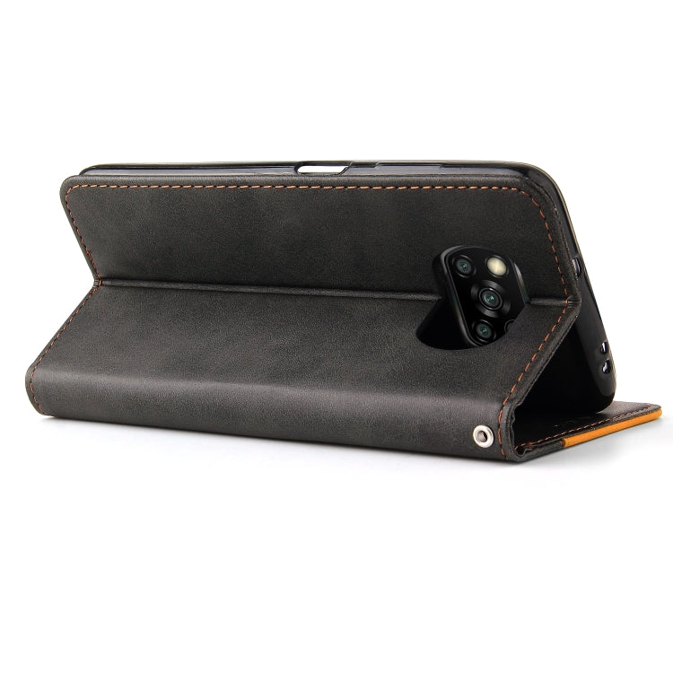 For Xiaomi Poco X3 / X3 Pro / X3 NFC Business Stitching-Color Horizontal Flip PU Leather Case with Holder & Card Slots & Photo Frame