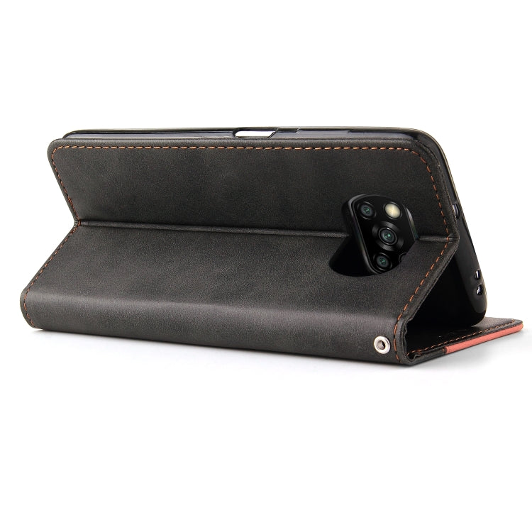 For Xiaomi Poco X3 / X3 Pro / X3 NFC Business Stitching-Color Horizontal Flip PU Leather Case with Holder & Card Slots & Photo Frame