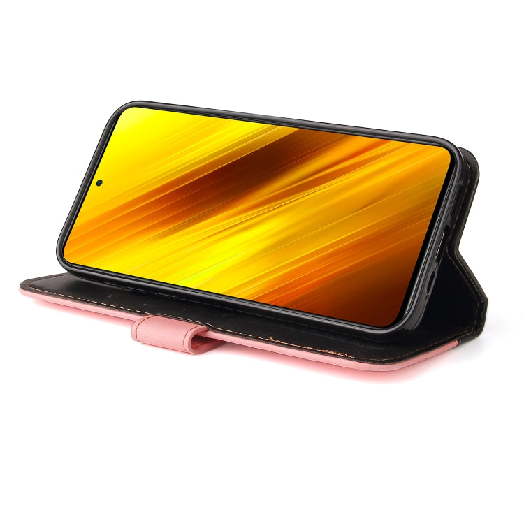 For Xiaomi Poco X3 / X3 Pro / X3 NFC Business Stitching-Color Horizontal Flip PU Leather Case with Holder & Card Slots & Photo Frame