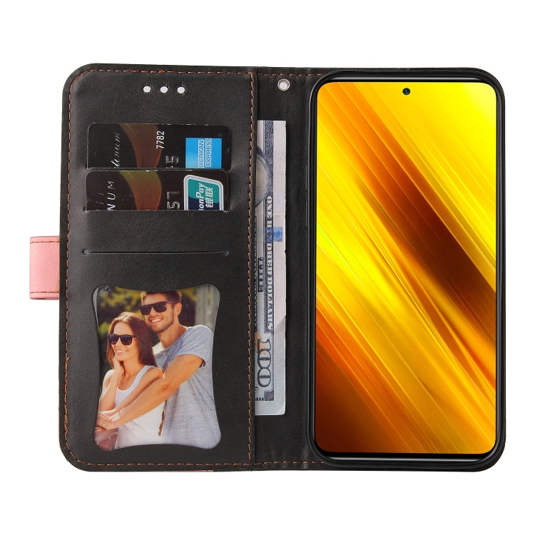 For Xiaomi Poco X3 / X3 Pro / X3 NFC Business Stitching-Color Horizontal Flip PU Leather Case with Holder & Card Slots & Photo Frame
