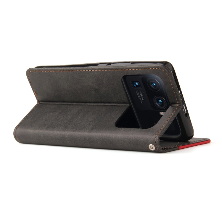 For Xiaomi Mi 11 Ultra Business Stitching-Color Horizontal Flip PU Leather Case with Holder & Card Slots & Photo Frame