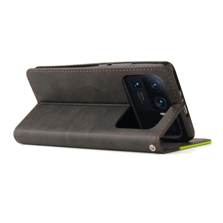 For Xiaomi Mi 11 Ultra Business Stitching-Color Horizontal Flip PU Leather Case with Holder & Card Slots & Photo Frame
