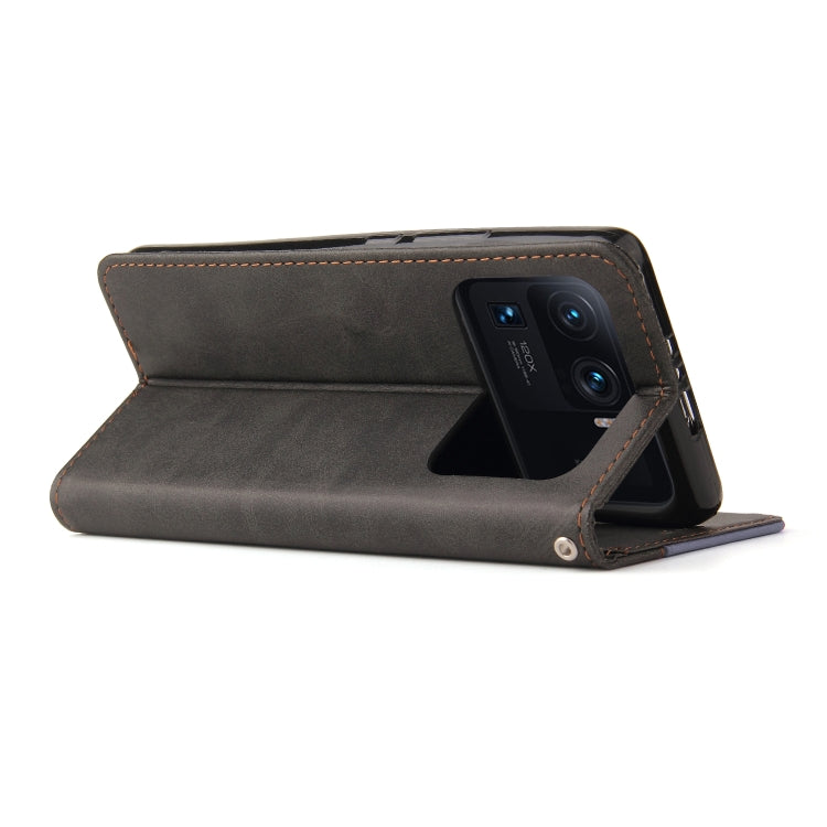 For Xiaomi Mi 11 Ultra Business Stitching-Color Horizontal Flip PU Leather Case with Holder & Card Slots & Photo Frame