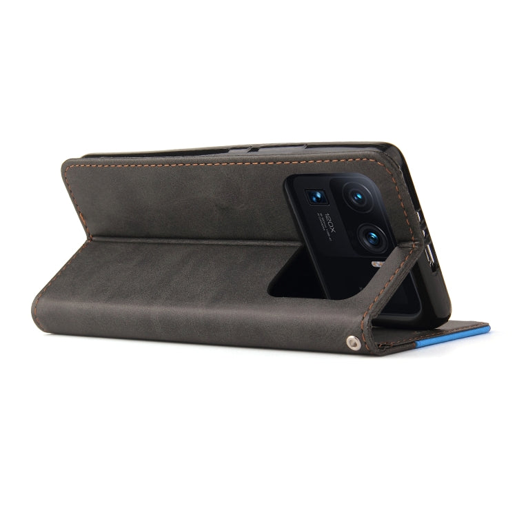 For Xiaomi Mi 11 Ultra Business Stitching-Color Horizontal Flip PU Leather Case with Holder & Card Slots & Photo Frame