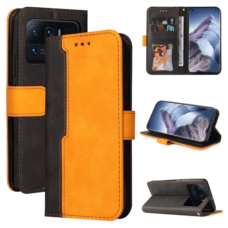 For Xiaomi Mi 11 Ultra Business Stitching-Color Horizontal Flip PU Leather Case with Holder & Card Slots & Photo Frame
