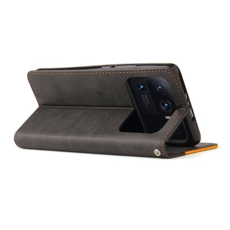 For Xiaomi Mi 11 Ultra Business Stitching-Color Horizontal Flip PU Leather Case with Holder & Card Slots & Photo Frame