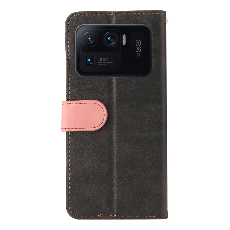 For Xiaomi Mi 11 Ultra Business Stitching-Color Horizontal Flip PU Leather Case with Holder & Card Slots & Photo Frame
