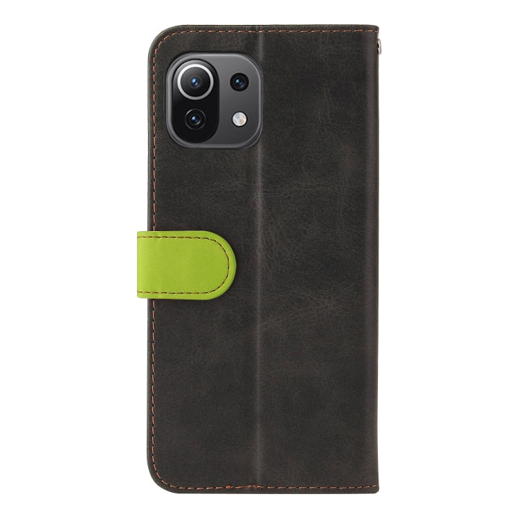 For Xiaomi Mi 11 Business Stitching-Color Horizontal Flip PU Leather Case with Holder & Card Slots & Photo Frame