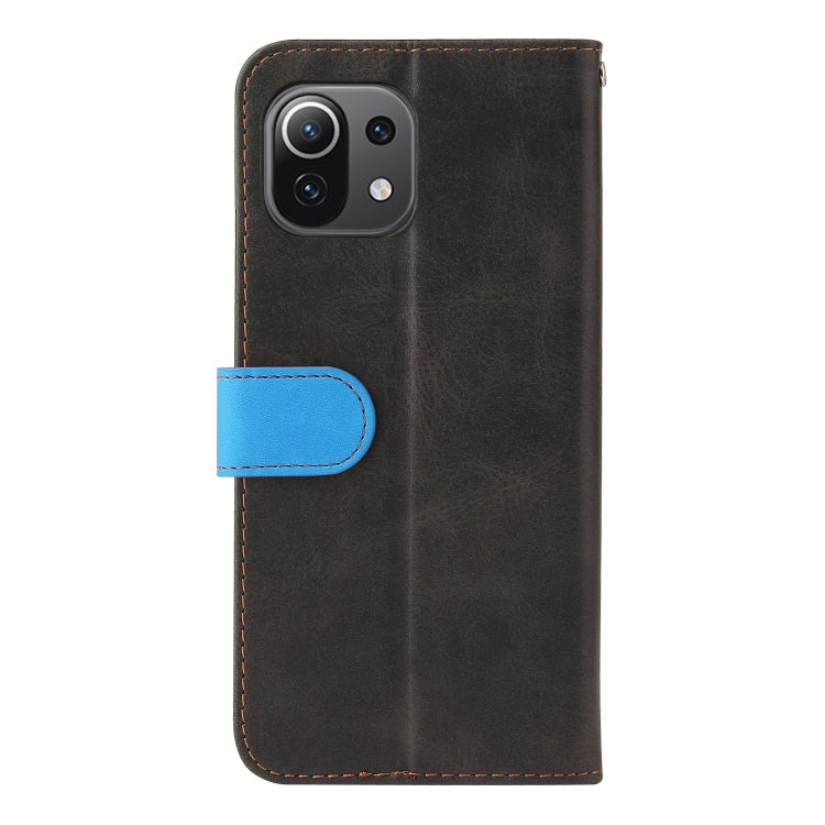 For Xiaomi Mi 11 Lite Business Stitching-Color Horizontal Flip PU Leather Case with Holder & Card Slots & Photo Frame