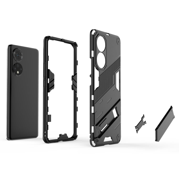 For Honor 50 Punk Armor 2 in 1 PC + TPU Shockproof Case with Invisible Holder