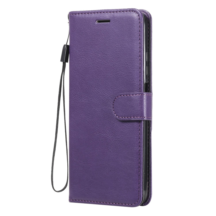 For Xiaomi Redmi Note 10 4G Solid Color Horizontal Flip Protective Leather Case with Holder & Card Slots & Wallet & Photo Frame & Lanyard