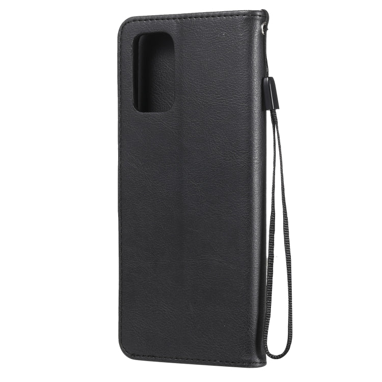 For Xiaomi Redmi Note 10 4G Solid Color Horizontal Flip Protective Leather Case with Holder & Card Slots & Wallet & Photo Frame & Lanyard