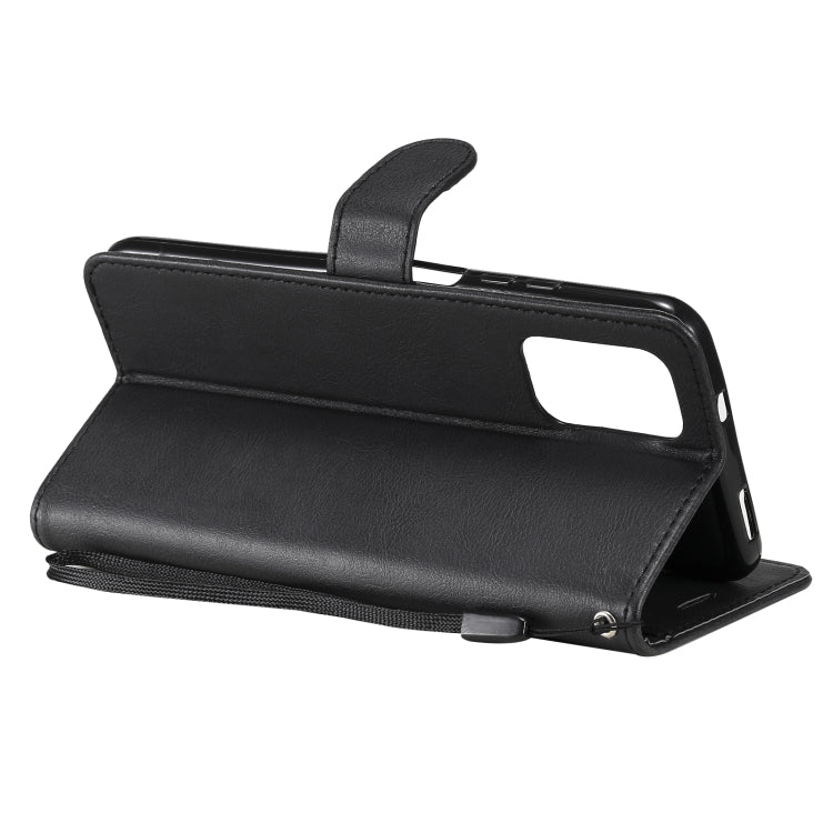 For Xiaomi Redmi Note 10 4G Solid Color Horizontal Flip Protective Leather Case with Holder & Card Slots & Wallet & Photo Frame & Lanyard