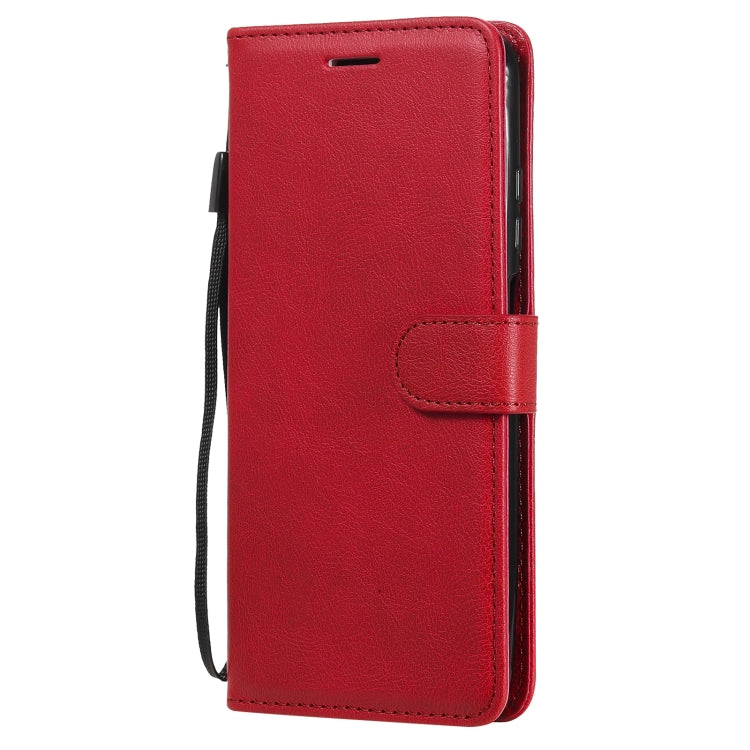 For Xiaomi Redmi Note 10 4G Solid Color Horizontal Flip Protective Leather Case with Holder & Card Slots & Wallet & Photo Frame & Lanyard
