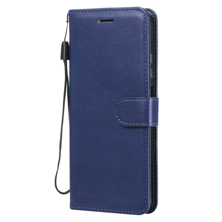 For Xiaomi Redmi Note 10 4G Solid Color Horizontal Flip Protective Leather Case with Holder & Card Slots & Wallet & Photo Frame & Lanyard