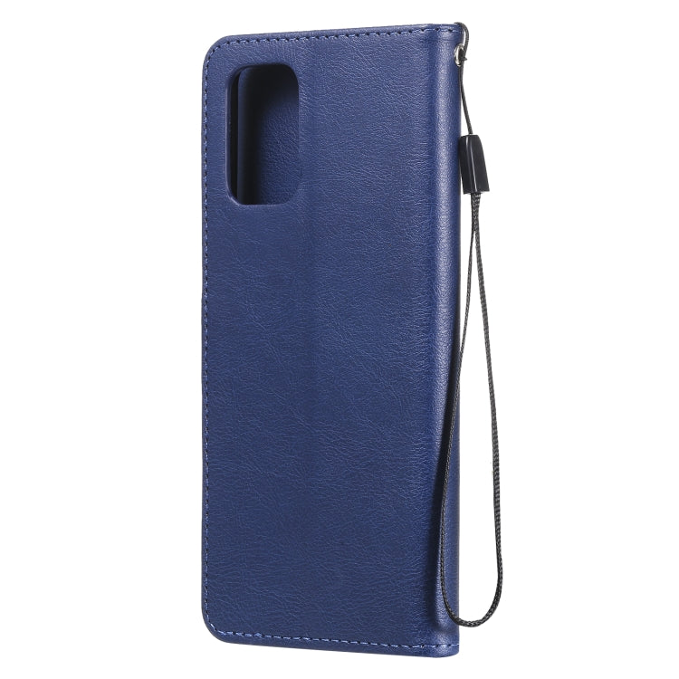 For Xiaomi Redmi Note 10 4G Solid Color Horizontal Flip Protective Leather Case with Holder & Card Slots & Wallet & Photo Frame & Lanyard