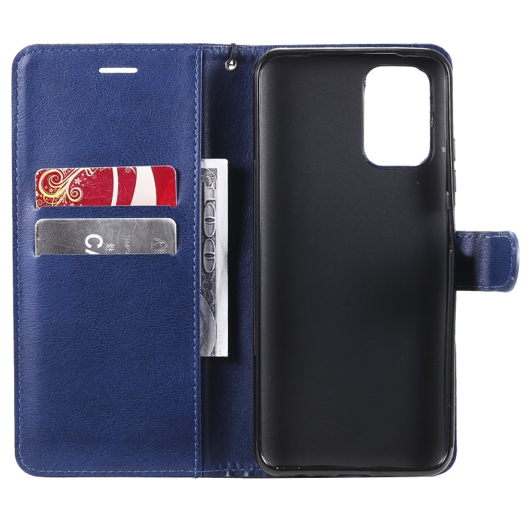 For Xiaomi Redmi Note 10 4G Solid Color Horizontal Flip Protective Leather Case with Holder & Card Slots & Wallet & Photo Frame & Lanyard