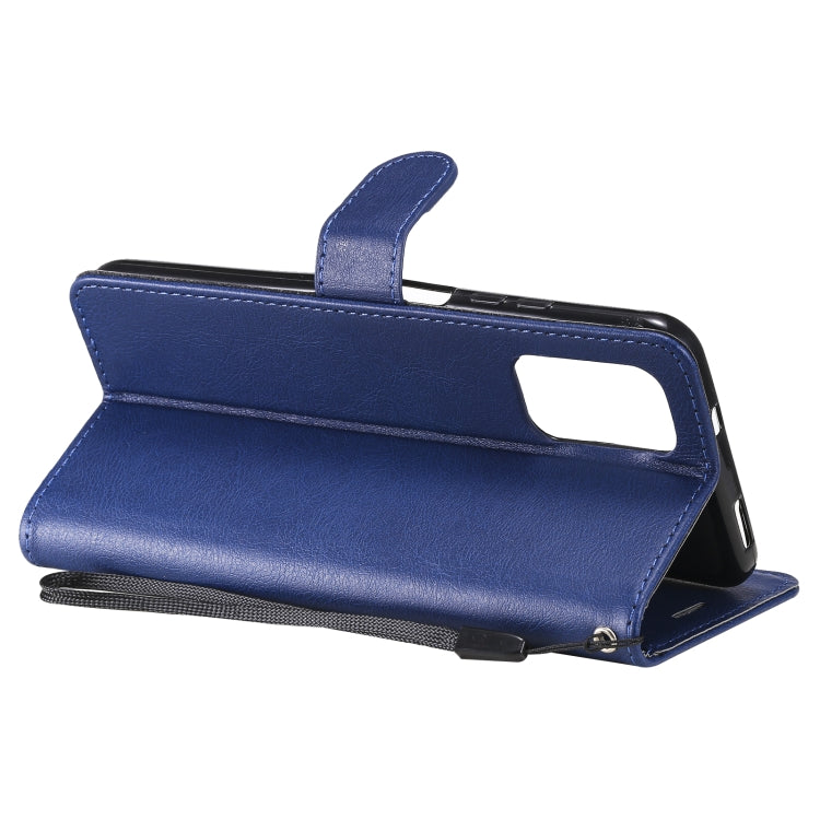 For Xiaomi Redmi Note 10 4G Solid Color Horizontal Flip Protective Leather Case with Holder & Card Slots & Wallet & Photo Frame & Lanyard