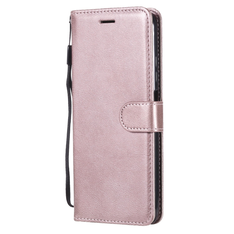 For Xiaomi Redmi Note 10 4G Solid Color Horizontal Flip Protective Leather Case with Holder & Card Slots & Wallet & Photo Frame & Lanyard