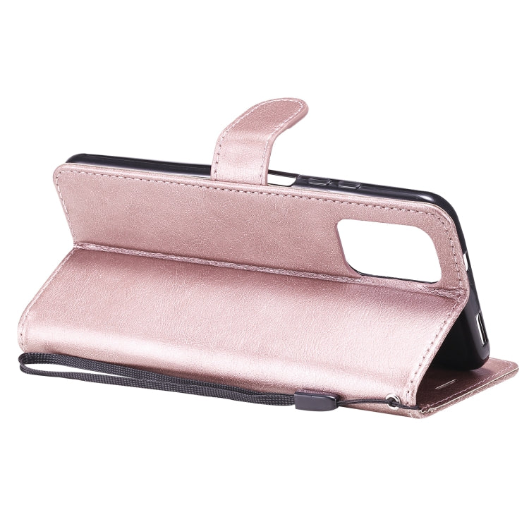 For Xiaomi Redmi Note 10 4G Solid Color Horizontal Flip Protective Leather Case with Holder & Card Slots & Wallet & Photo Frame & Lanyard