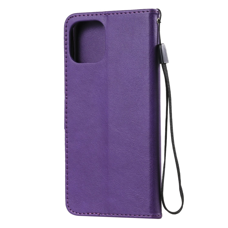 For Xiaomi Mi 11 Lite Solid Color Horizontal Flip Protective Leather Case with Holder & Card Slots & Wallet & Photo Frame & Lanyard