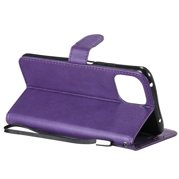 For Xiaomi Mi 11 Lite Solid Color Horizontal Flip Protective Leather Case with Holder & Card Slots & Wallet & Photo Frame & Lanyard