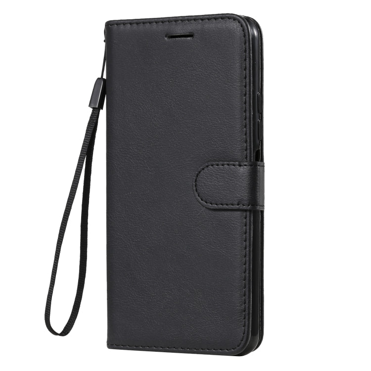 For Xiaomi Mi 11 Lite Solid Color Horizontal Flip Protective Leather Case with Holder & Card Slots & Wallet & Photo Frame & Lanyard