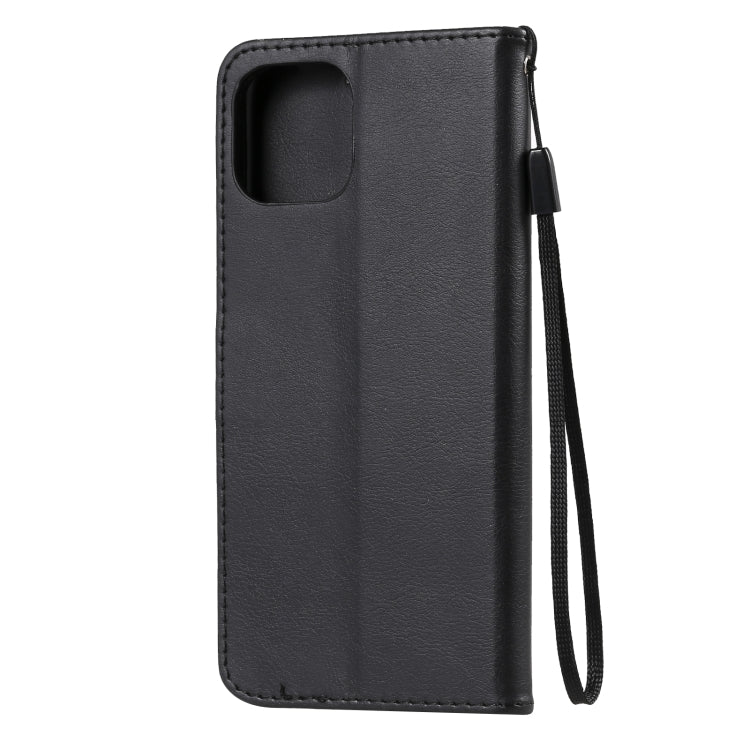 For Xiaomi Mi 11 Lite Solid Color Horizontal Flip Protective Leather Case with Holder & Card Slots & Wallet & Photo Frame & Lanyard