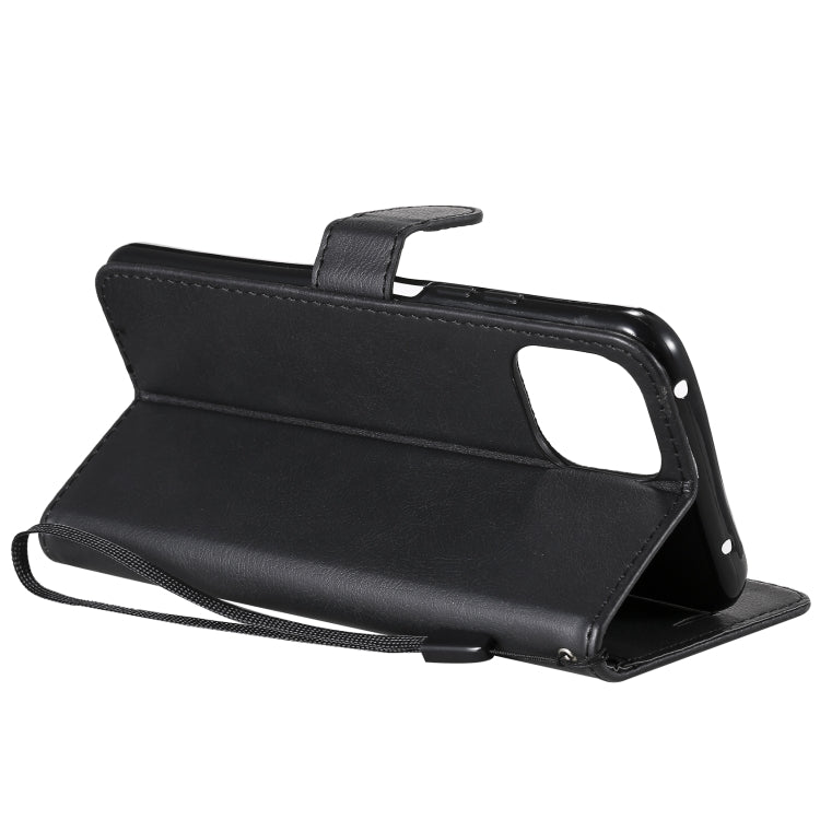 For Xiaomi Mi 11 Lite Solid Color Horizontal Flip Protective Leather Case with Holder & Card Slots & Wallet & Photo Frame & Lanyard